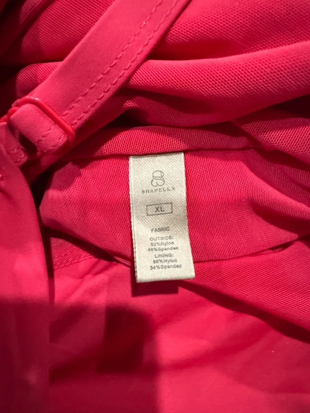 Shapellx Red Ruched Waist 1-Piece Swimsuit Keyhole Detail Tummy Control XL NWT - Picture 9 of 9